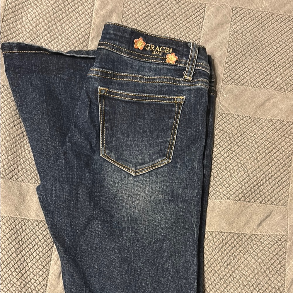 Girls Grace bell bottom Blue Denim